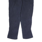 CARHARTT Mens Cotton Navy Regular Straight Trousers W40 L32 Zip Closure Durable