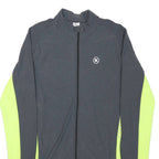 Mens Grey & Yellow Performance Jacket M Polyester Blend Zip Activewear Ktec