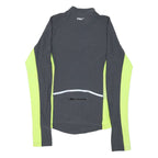 Mens Grey & Yellow Performance Jacket M Polyester Blend Zip Activewear Ktec