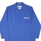MARSUM Mens Blue Workwear Jacket L Cotton Blend Button Closure Plain Classic
