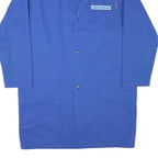 MARSUM Mens Blue Workwear Jacket L Cotton Blend Button Closure Plain Classic