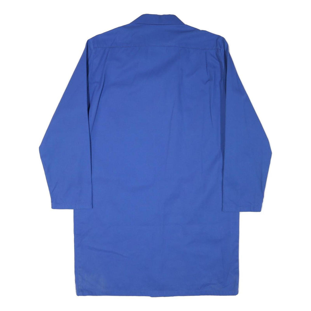 MARSUM Mens Blue Workwear Jacket L Cotton Blend Button Closure Plain Classic