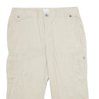 Womens Beige Cargo Shorts UK 16 W34 Cotton Blend Casual Utility Summer