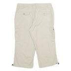 Womens Beige Cargo Shorts UK 16 W34 Cotton Blend Casual Utility Summer