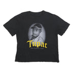 2PAC Womens Black Graphic T-Shirt L Short Sleeve Crew Neck Tupac California Love