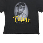 2PAC Womens Black Graphic T-Shirt L Short Sleeve Crew Neck Tupac California Love