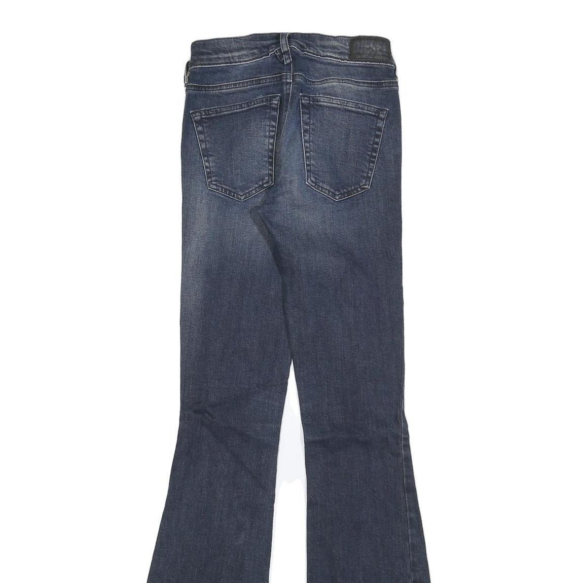 DIESEL Womens Blue Slim Flared Denim Medium Woven W23 L32 Stylish Jeans
