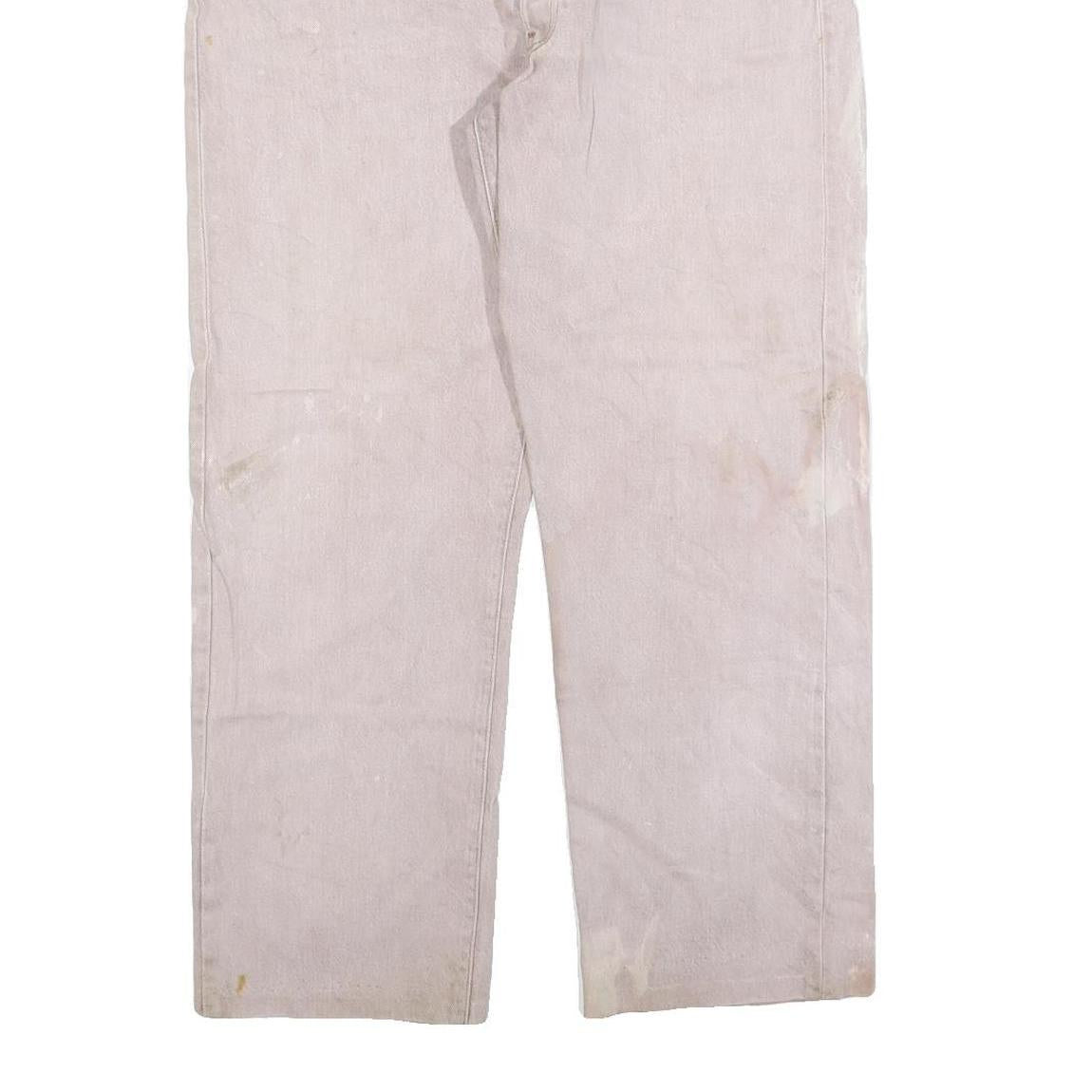 LEVI'S 501 Mens Grey Regular Fit Straight Denim Cotton Blend Jeans W34 L28 Light