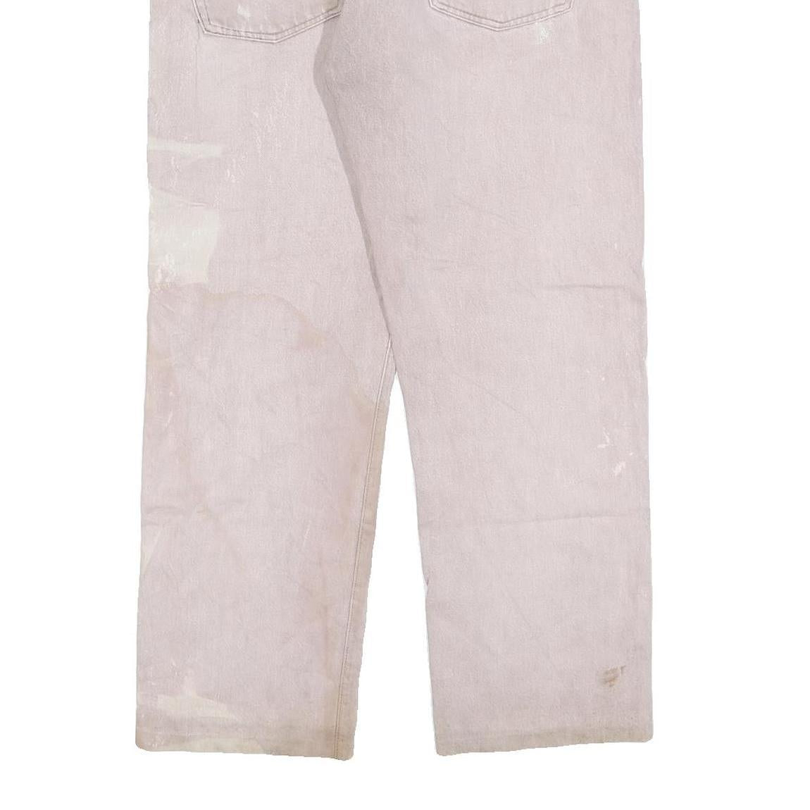 LEVI'S 501 Mens Grey Regular Fit Straight Denim Cotton Blend Jeans W34 L28 Light