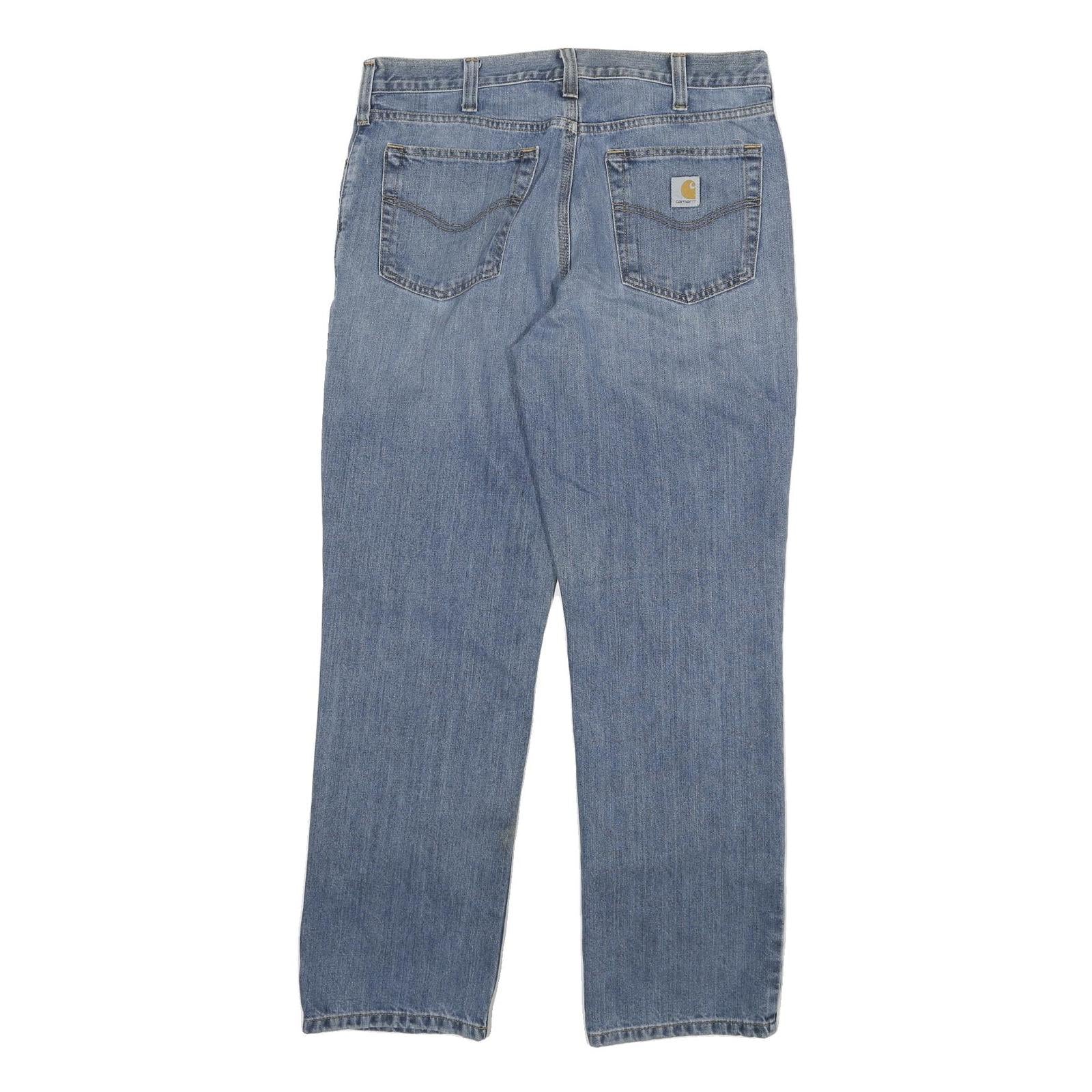 CARHARTT Mens Jeans Blue Relaxed Straight Denim Medium W35 L32 Classic Casual