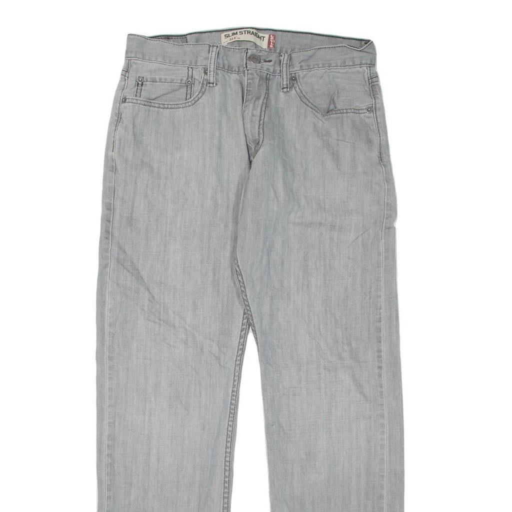 LEVI'S 514 Jeans Womens Grey Regular Straight W32 L32