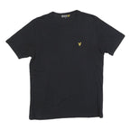 LYLE & SCOTT Mens Black Classic T-Shirt M Short Sleeve Crew Neck Cotton Blend