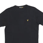 LYLE & SCOTT Mens Black Classic T-Shirt M Short Sleeve Crew Neck Cotton Blend