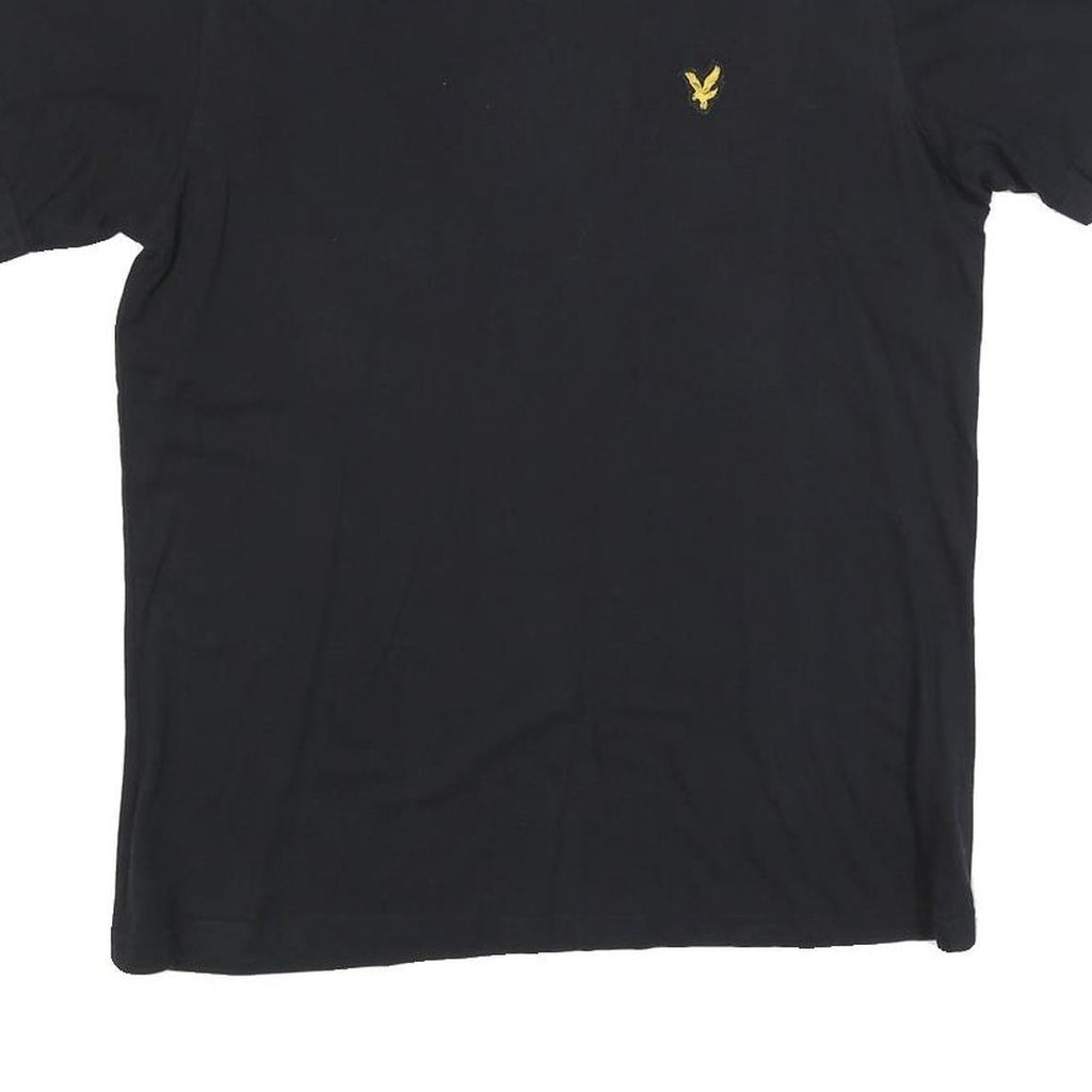 LYLE & SCOTT Mens Black Classic T-Shirt M Short Sleeve Crew Neck Cotton Blend
