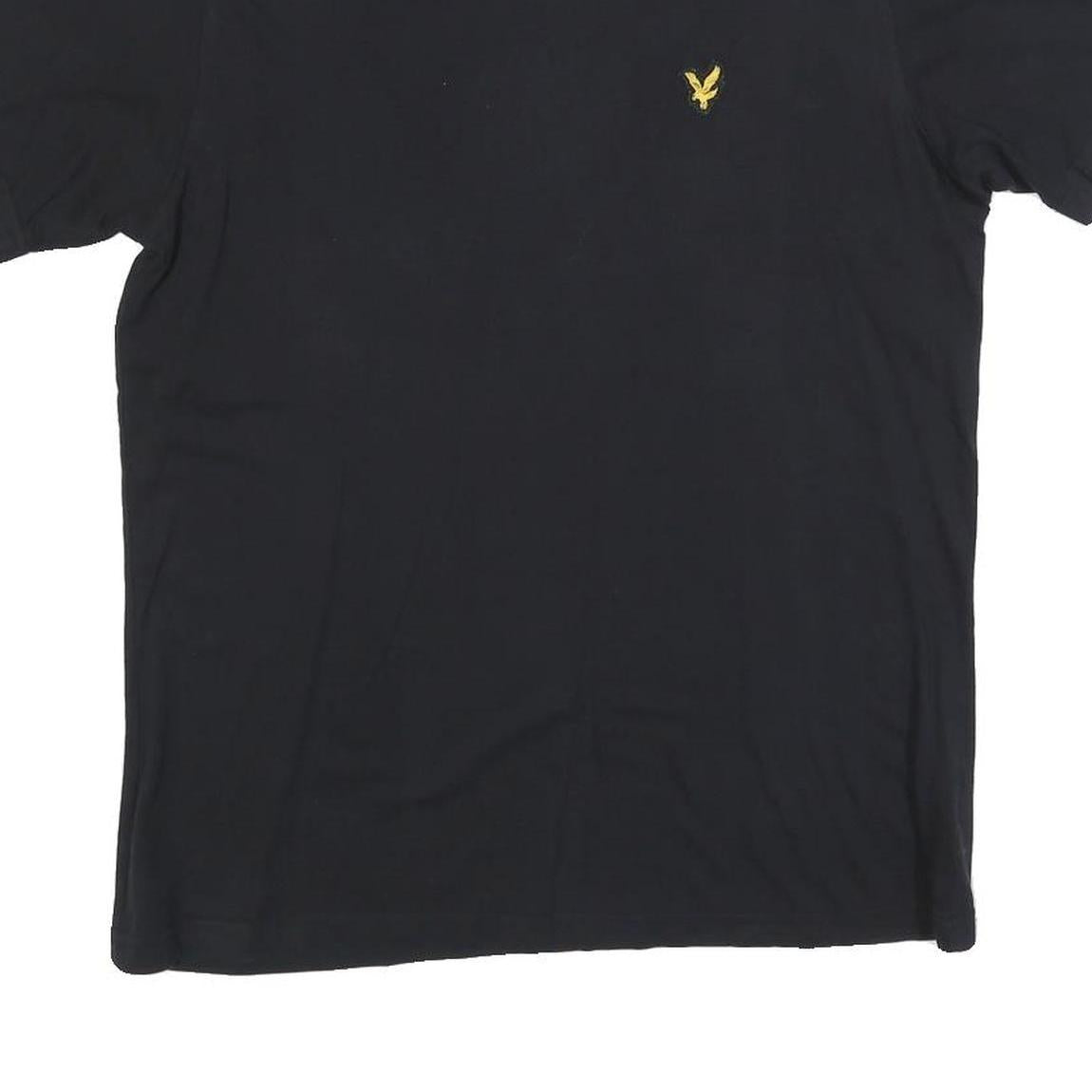 LYLE & SCOTT Mens Black Classic T-Shirt M Short Sleeve Crew Neck Cotton Blend