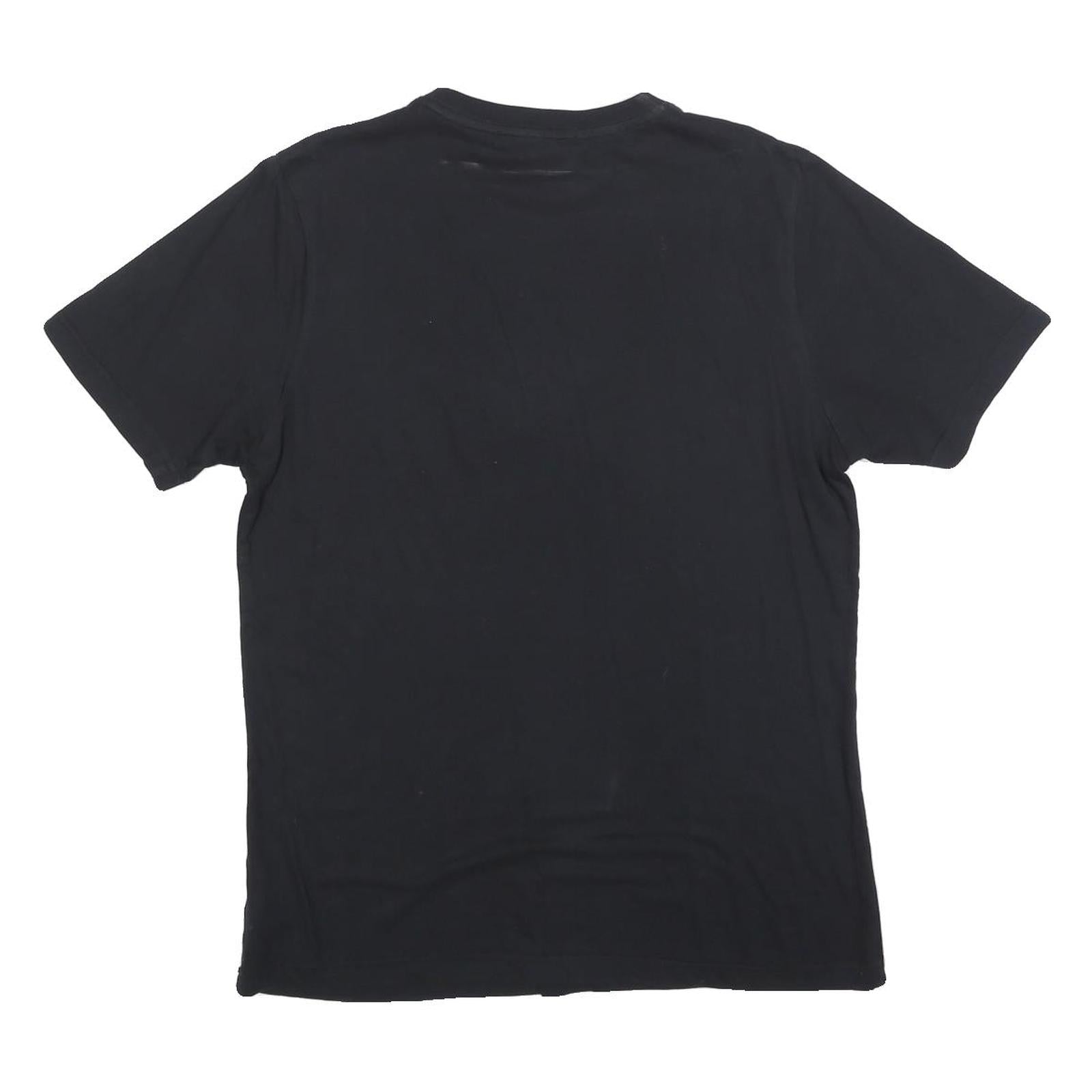 LYLE & SCOTT Mens Black Classic T-Shirt M Short Sleeve Crew Neck Cotton Blend