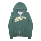 NIKE Womens Green Athletics Zip Up Hoodie M Cotton Blend Casual Sportswear