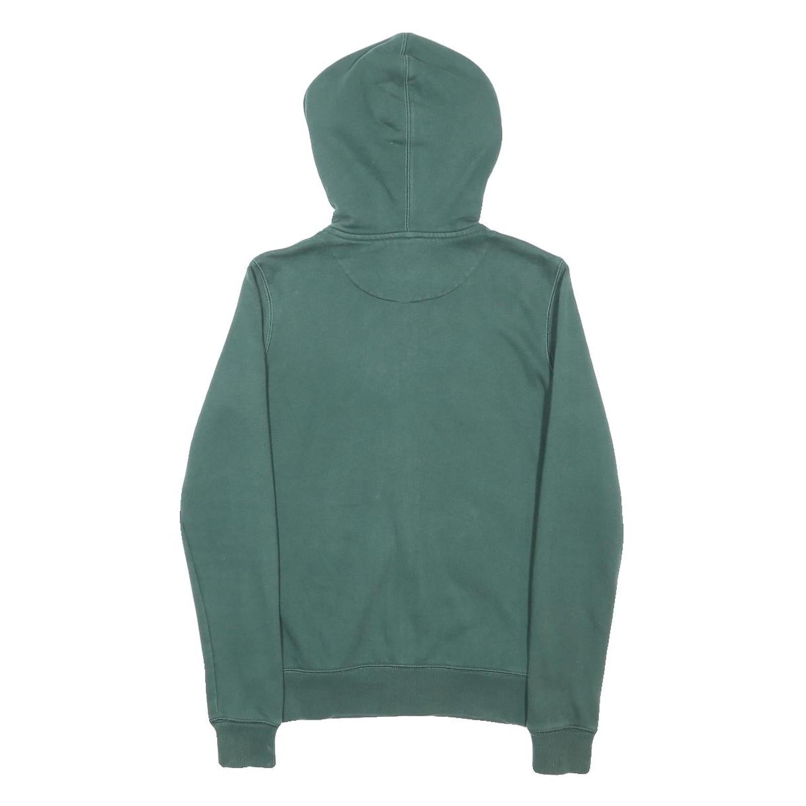 NIKE Womens Green Athletics Zip Up Hoodie M Cotton Blend Casual Sportswear