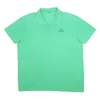 KAPPA Mens Green Short Sleeve Plain 2XL Polo Shirt Cotton Casual Summer