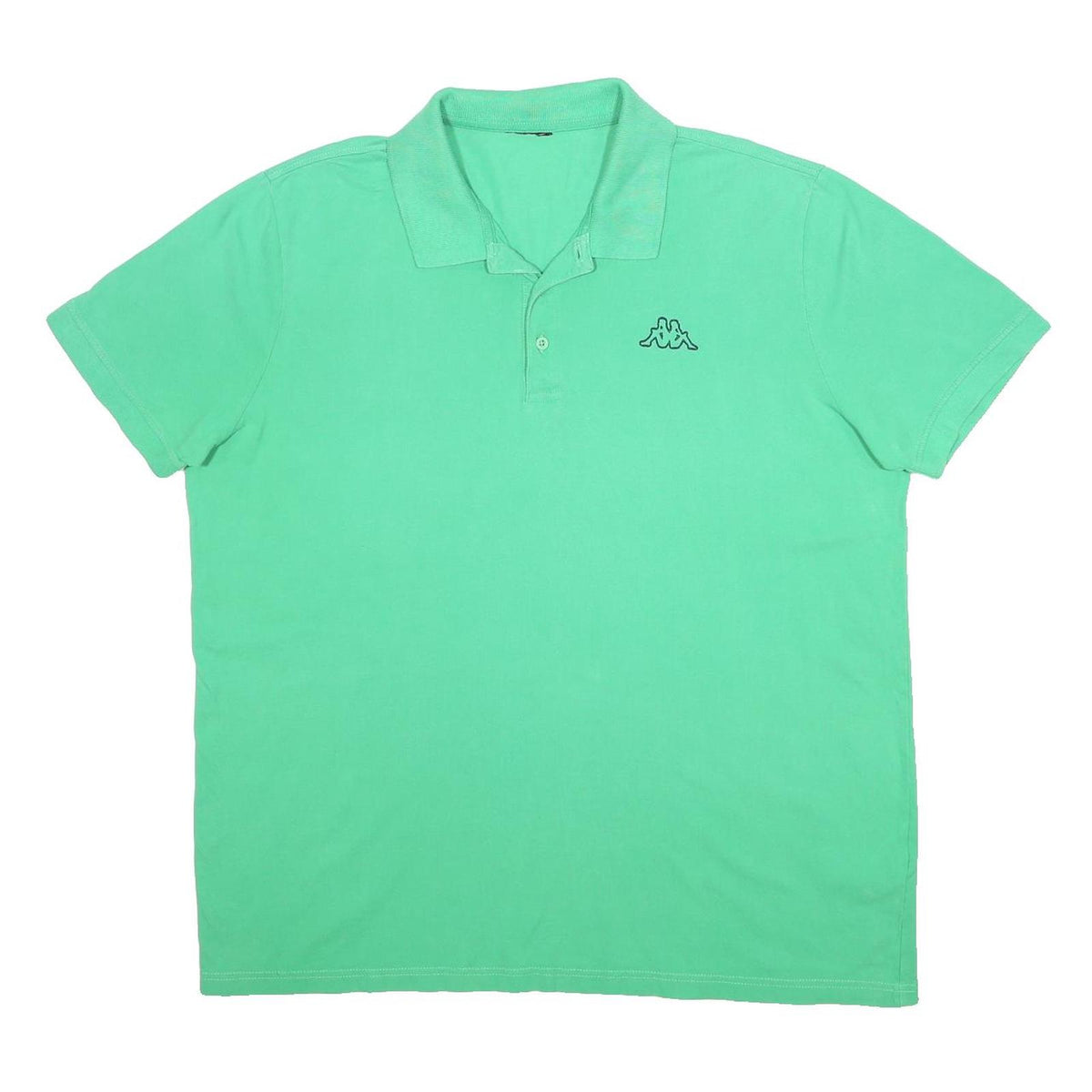 KAPPA Mens Green Short Sleeve Plain 2XL Polo Shirt Cotton Casual Summer