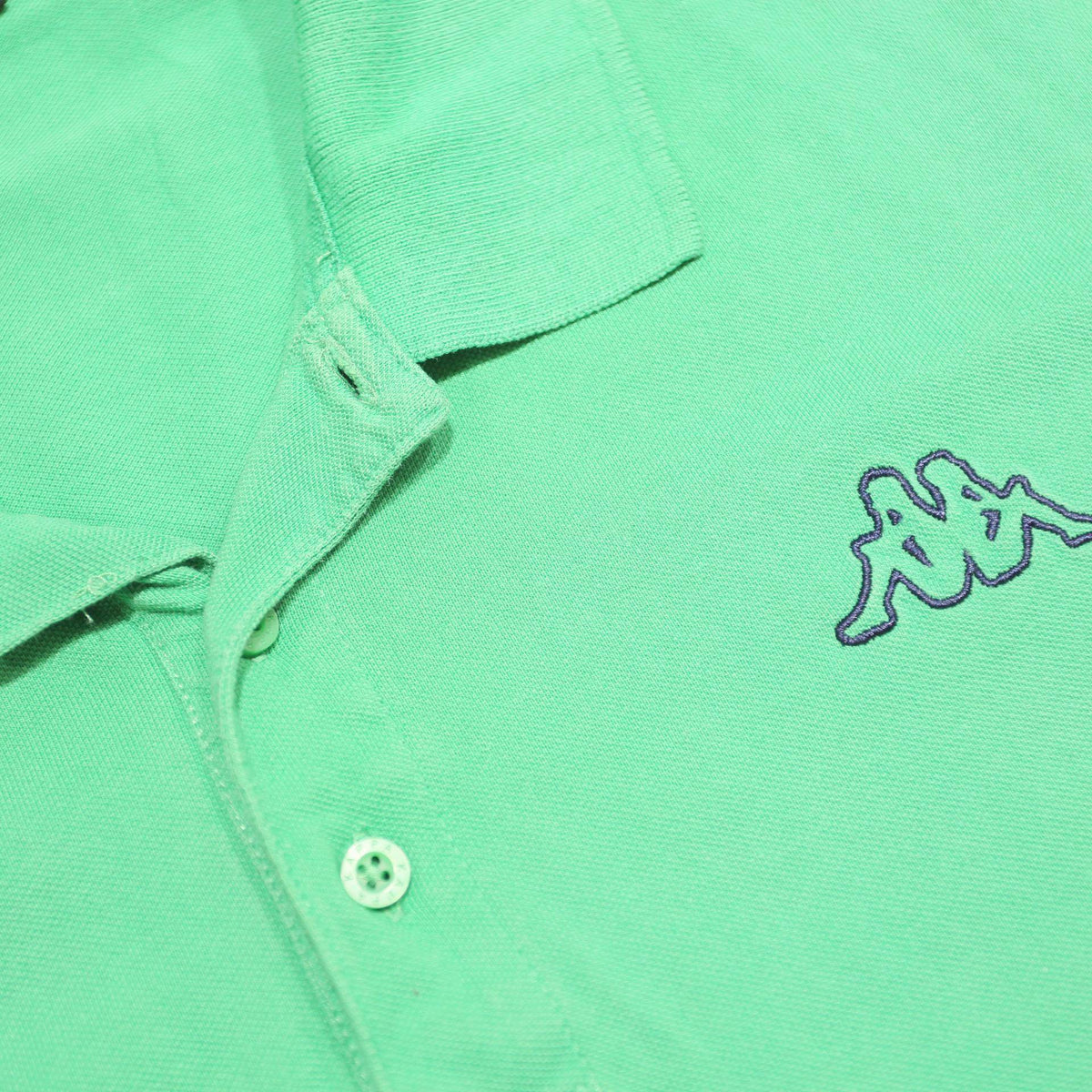 KAPPA Mens Green Short Sleeve Plain 2XL Polo Shirt Cotton Casual Summer