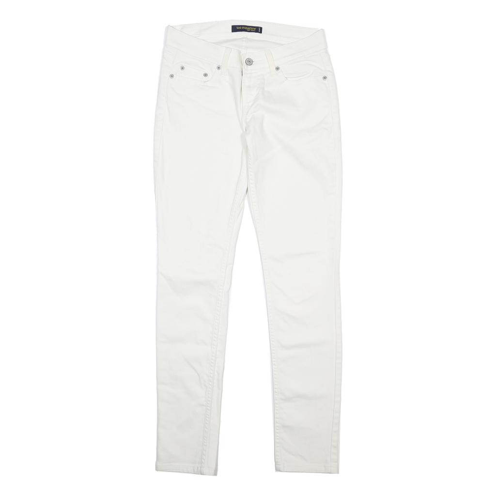 LEVI'S 524 Womens White Slim Skinny Denim W27 L31 Cotton Blend Zip