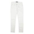 LEVI'S 524 Womens White Slim Skinny Denim W27 L31 Cotton Blend Zip