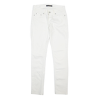 LEVI'S 524 Womens White Slim Skinny Denim W27 L31 Cotton Blend Zip