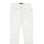 LEVI'S 524 Womens White Slim Skinny Denim W27 L31 Cotton Blend Zip