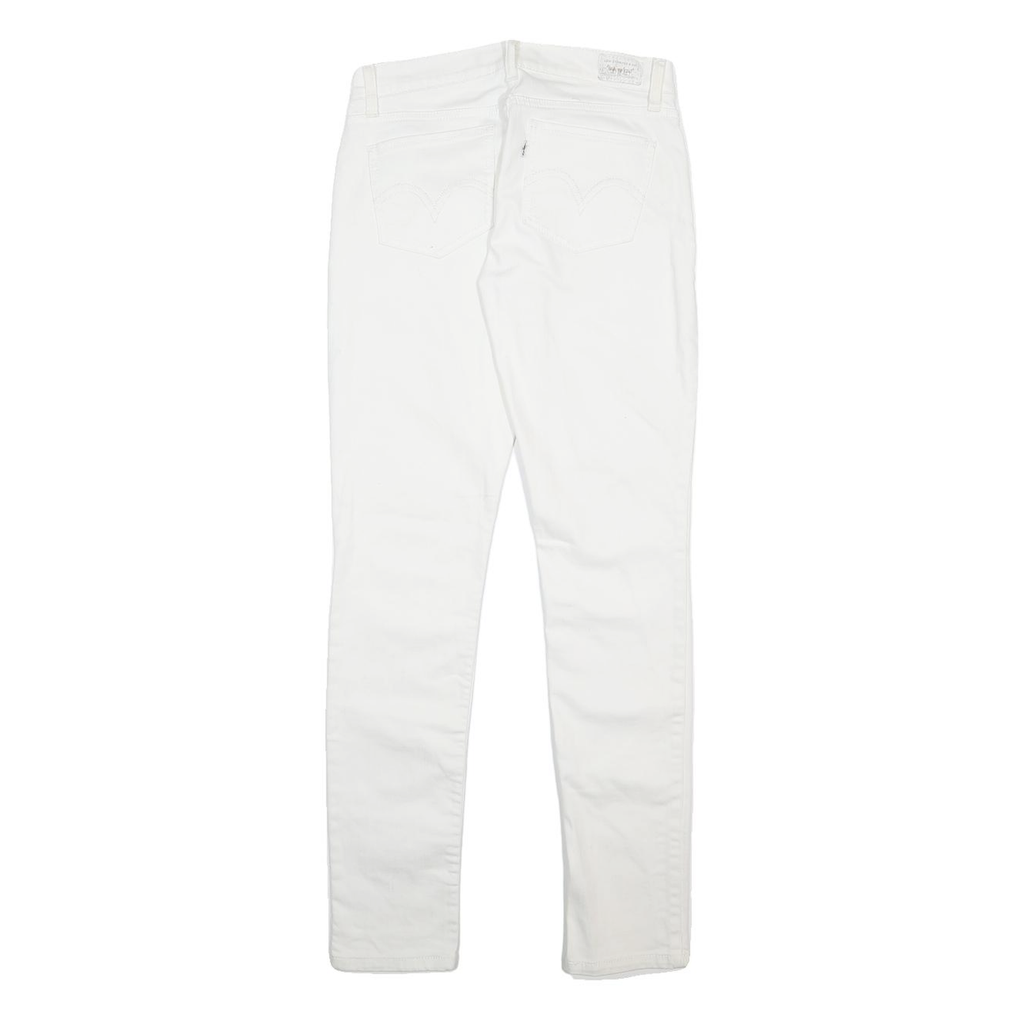 LEVI'S 524 Womens White Slim Skinny Denim W27 L31 Cotton Blend Zip