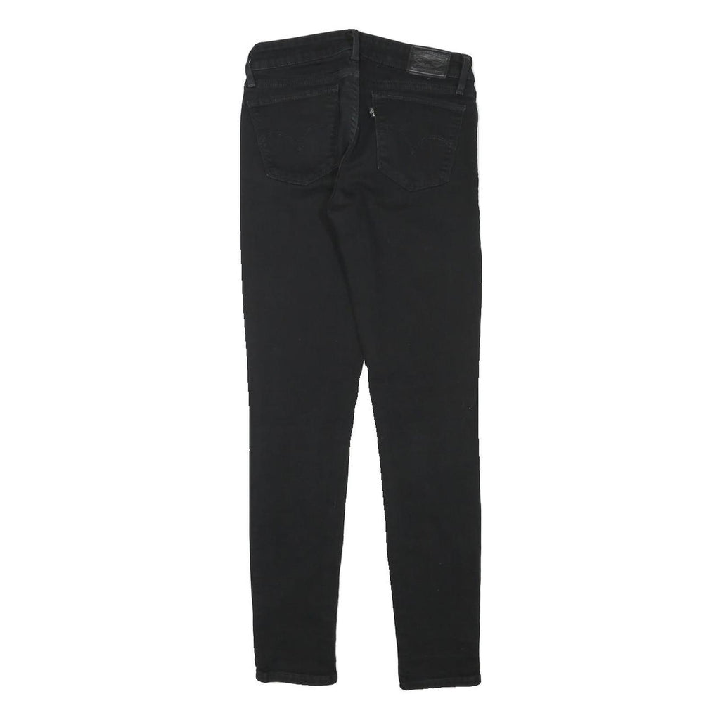 LEVI'S Womens Slim Black Jeans Denim W25 L28 Stretch Zip Fastening