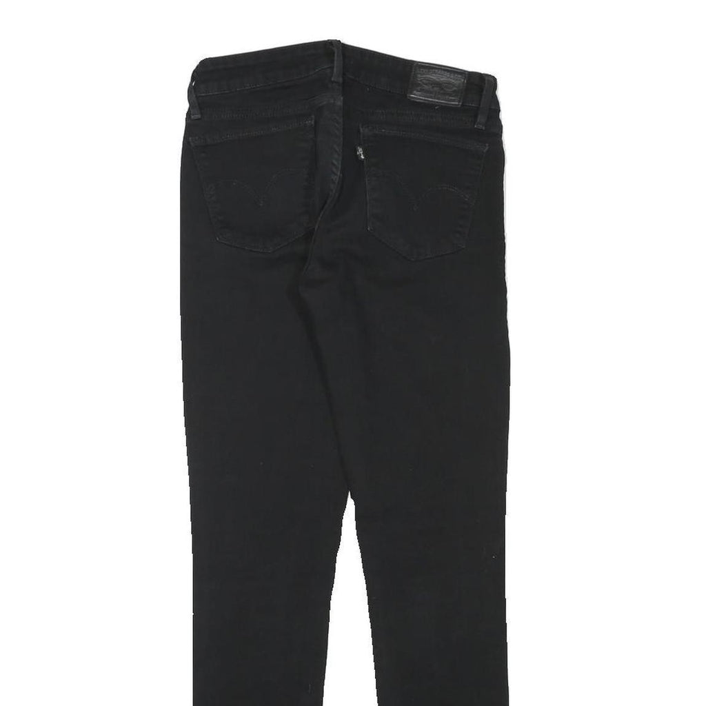LEVI'S Womens Slim Black Jeans Denim W25 L28 Stretch Zip Fastening
