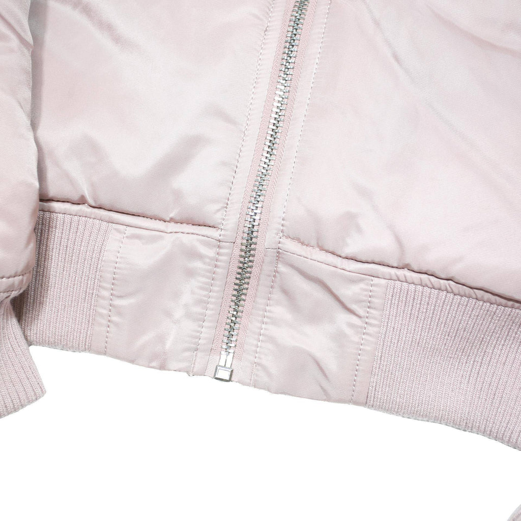 ALPHA INDUSTRIES Womens Pink Bomber Jacket M Polyester Blend Zip Pocket