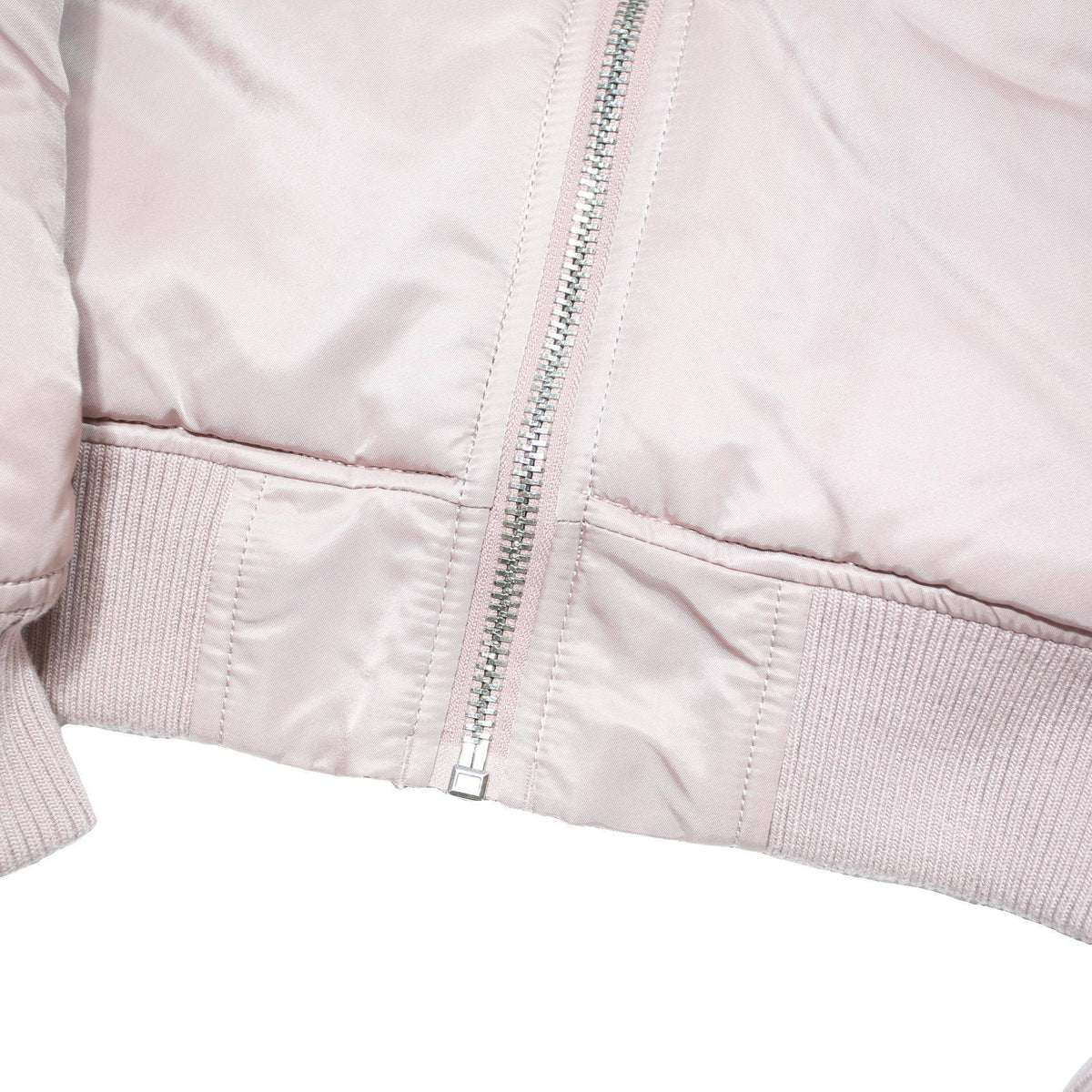 ALPHA INDUSTRIES Womens Pink Bomber Jacket M Polyester Blend Zip Pocket