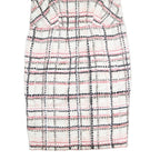 MAX MARA Womens White & Pink Checked Sleeveless Knee Length Dress Polyester L