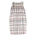 MAX MARA Womens White & Pink Checked Sleeveless Knee Length Dress Polyester L