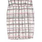 MAX MARA Womens White & Pink Checked Sleeveless Knee Length Dress Polyester L