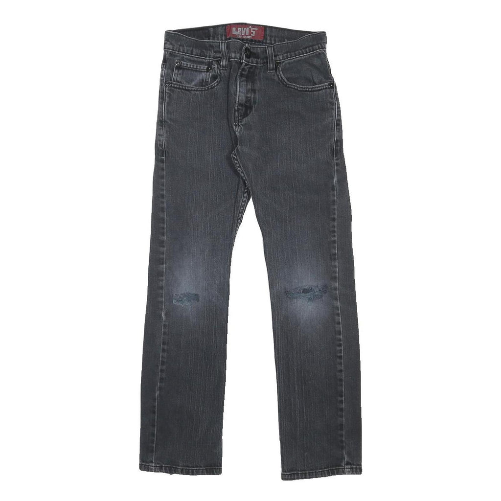 LEVI'S 511 Skinny Boys Jeans Black Slim Denim Medium W26 L26 Faded Stylish