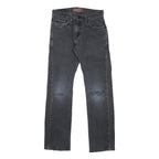 LEVI'S 511 Skinny Boys Jeans Black Slim Denim Medium W26 L26 Faded Stylish