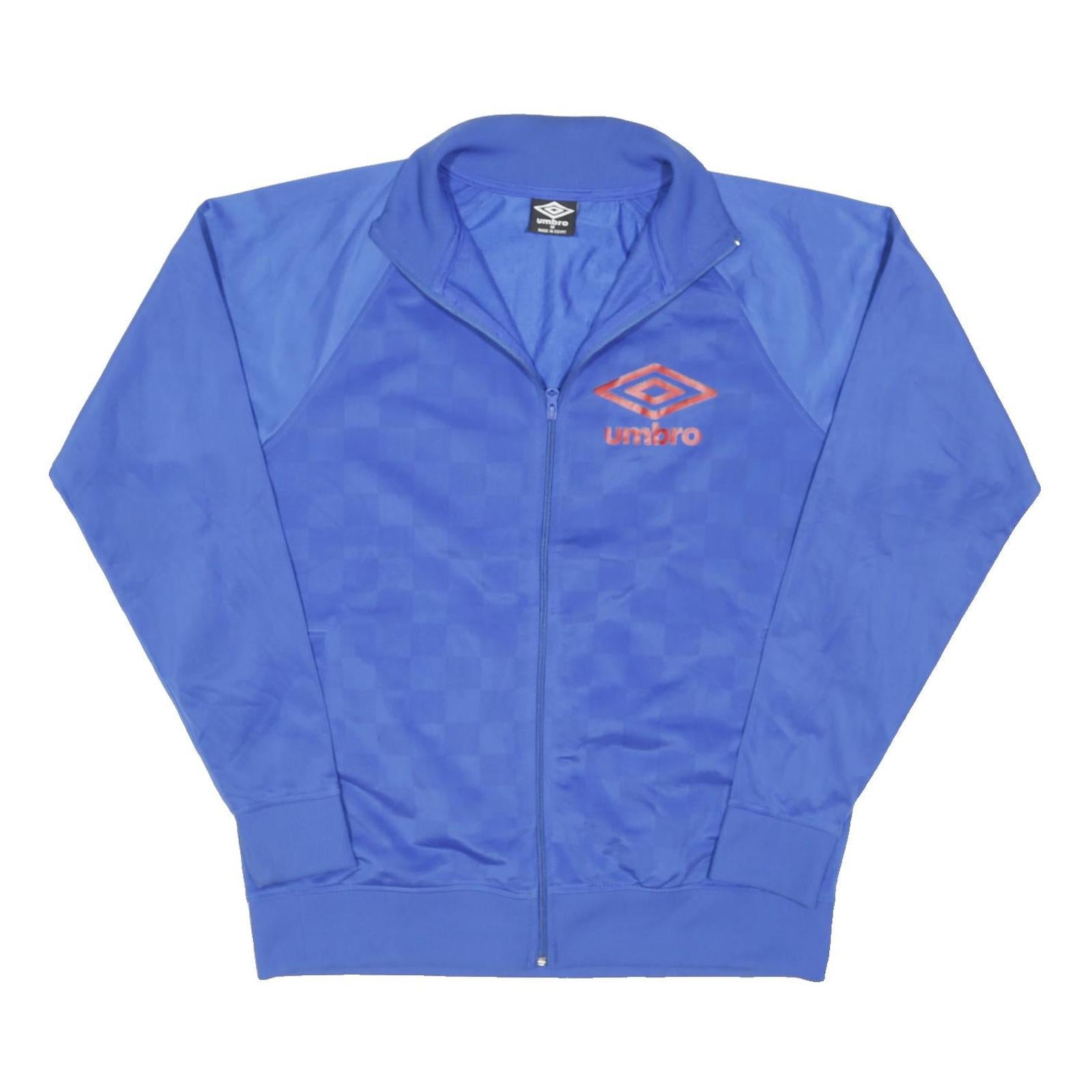 UMBRO Mens Blue Track Jacket M Polyester Blend Plain Sportswear Zip