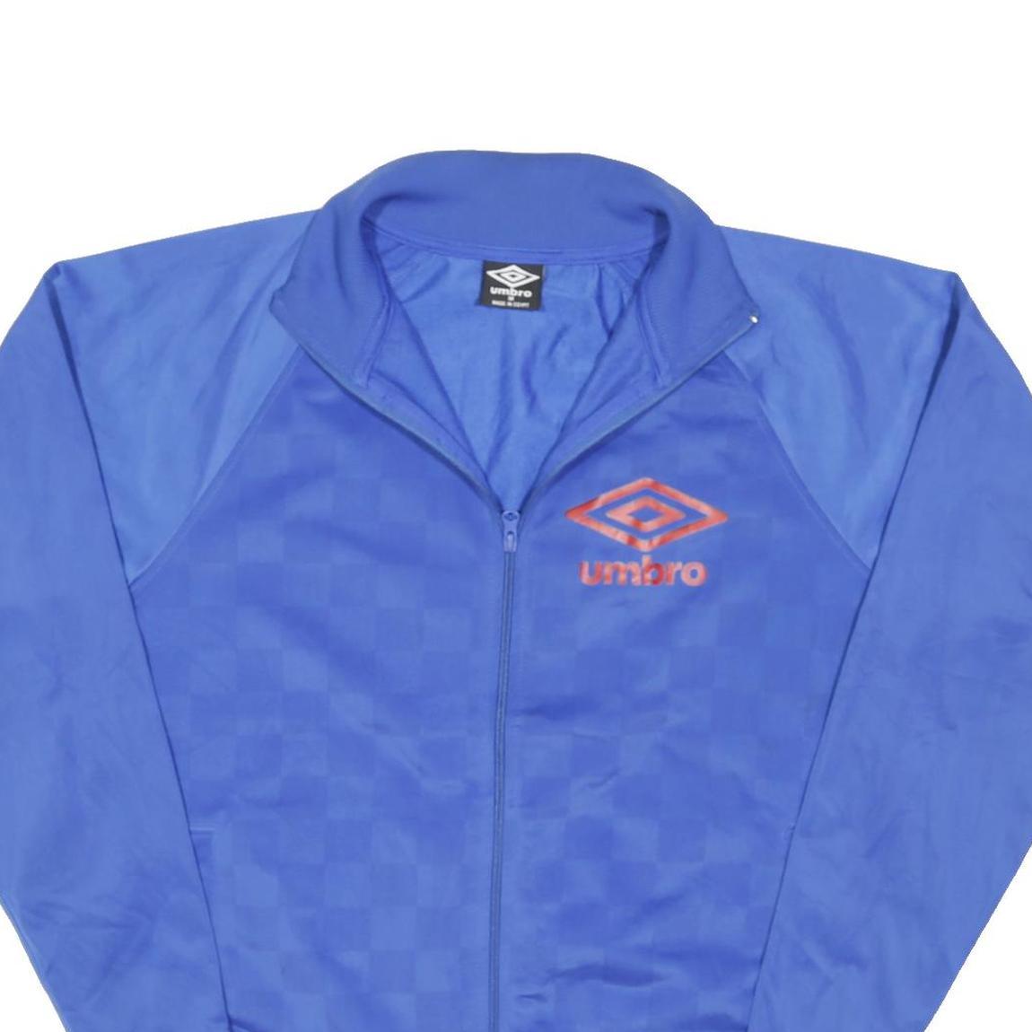 UMBRO Mens Blue Track Jacket M Polyester Blend Plain Sportswear Zip