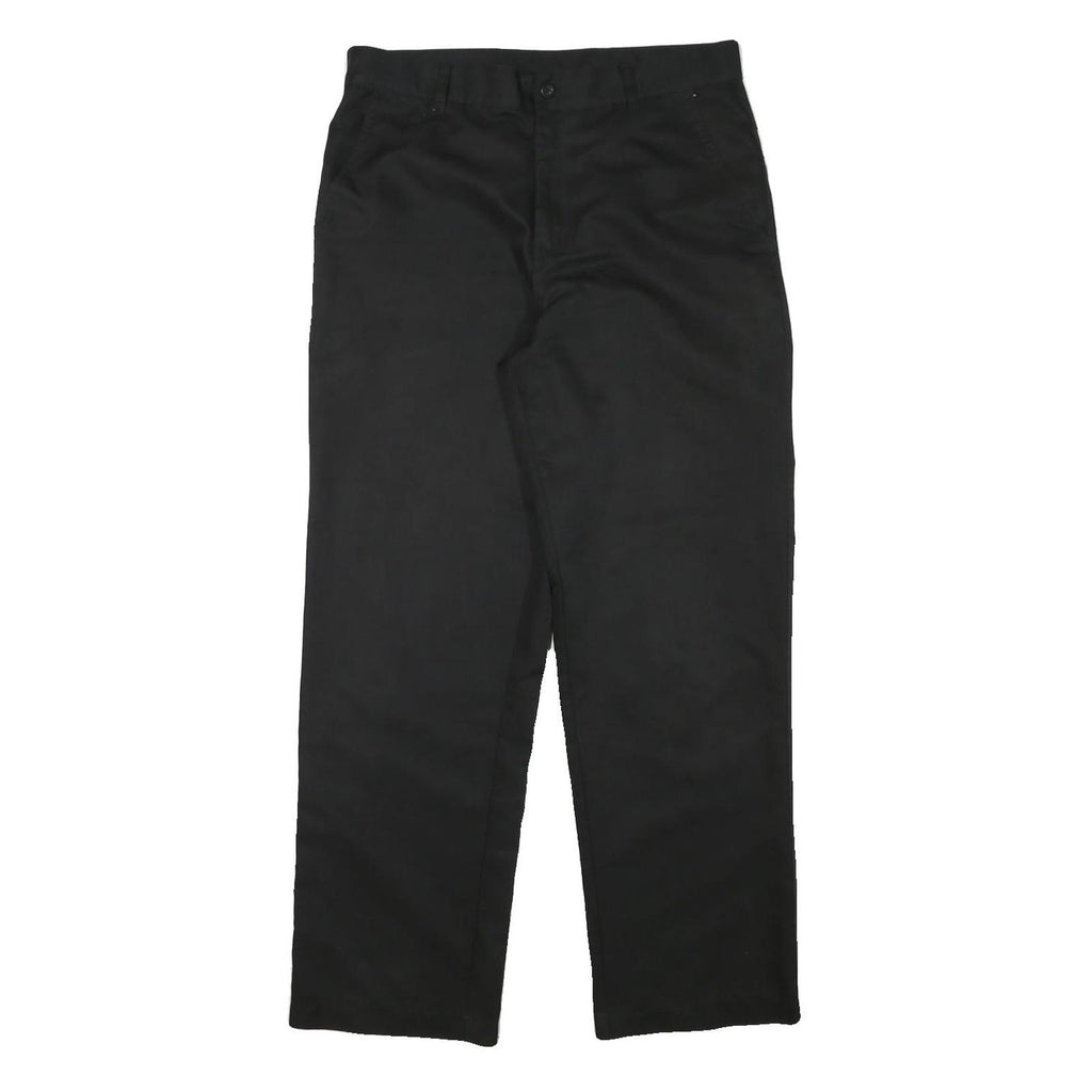 DUNLOP Mens Polyester Blend Black Regular Fit Straight Leg Trousers W33 L29