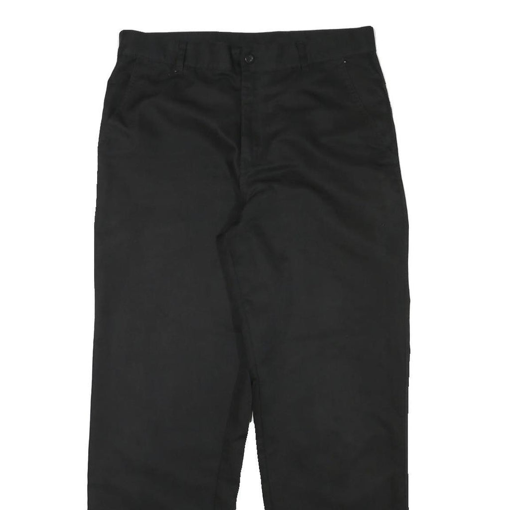 DUNLOP Mens Polyester Blend Black Regular Fit Straight Leg Trousers W33 L29