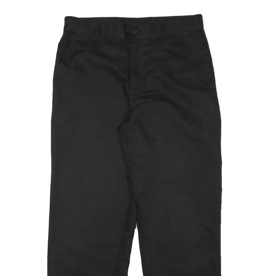 DUNLOP Mens Polyester Blend Black Regular Fit Straight Leg Trousers W33 L29