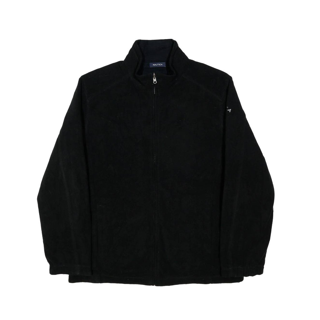 NAUTICA Mens Black Reversible Jacket XL Cotton Blend Zip Plain Casual Outerwear