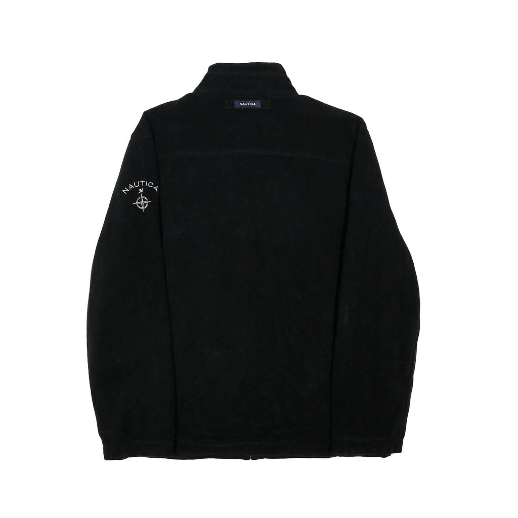 NAUTICA Mens Black Reversible Jacket XL Cotton Blend Zip Plain Casual Outerwear
