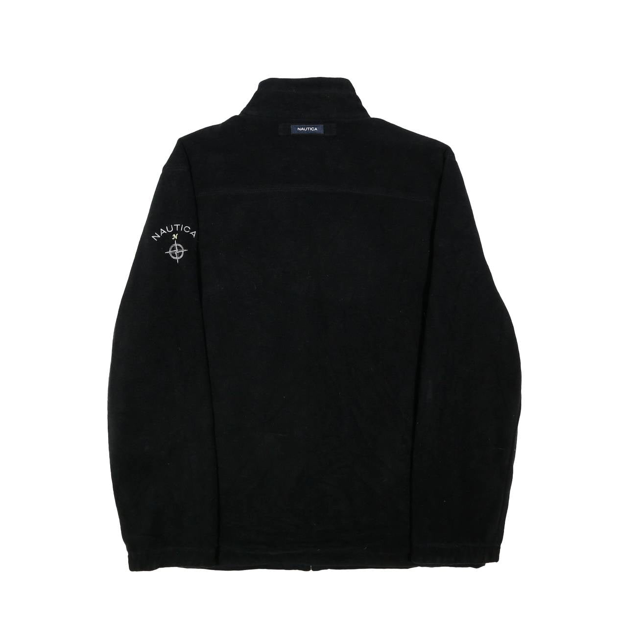 NAUTICA Mens Black Reversible Jacket XL Cotton Blend Zip Plain Casual Outerwear