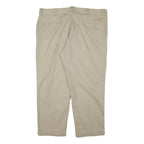 DICKIES Mens Regular Fit Beige Cotton Blend Straight Leg Trousers W42 L28