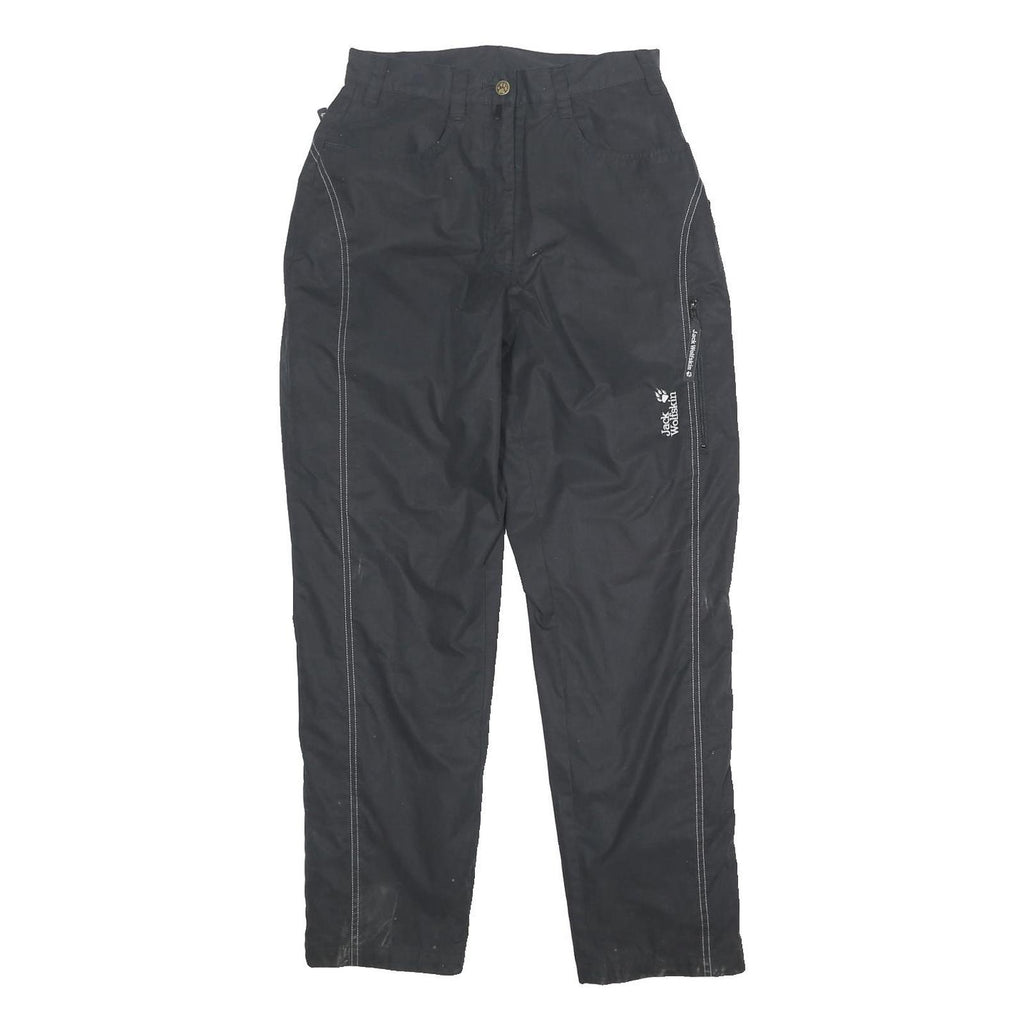 JACK WOLFSKIN Womens Black Regular Fit Straight Trousers W28 L30 Outdoor