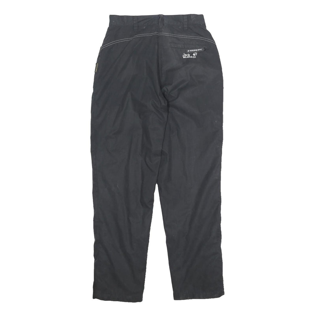 JACK WOLFSKIN Womens Black Regular Fit Straight Trousers W28 L30 Outdoor